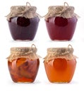 Three jar of jam and honey Royalty Free Stock Photo