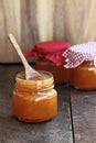 Three Jars of Cantaloupe Jam Royalty Free Stock Photo