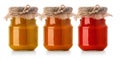 Three jars of jam and honey Royalty Free Stock Photo