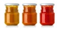 Three jars of jam and honey Royalty Free Stock Photo