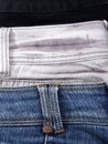 Three jeans close-up Royalty Free Stock Photo