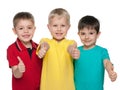 Three joyful little boys Royalty Free Stock Photo