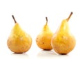 Three juicy yellow pears