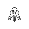 Three keys line icon