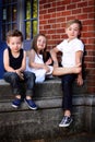 Three Kids Sitting