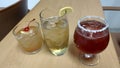 Three of a Kind Party Cocktail Drinks Royalty Free Stock Photo