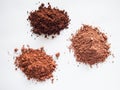 Three kinds of cocoa powder