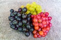 Three kinds of grapes Royalty Free Stock Photo