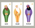 Three kings cards Royalty Free Stock Photo