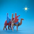 Three kings day. Melchior, Caspar and Balthazar. Night background with the star of Bethlehem. Royalty Free Stock Photo