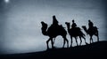 Three Kings Desert Star of Bethlehem Nativity Concept Royalty Free Stock Photo