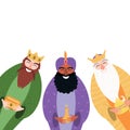 Three kings illustration Royalty Free Stock Photo