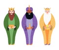 Three kings illustration Royalty Free Stock Photo