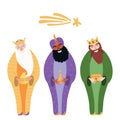 Three kings illustration Royalty Free Stock Photo