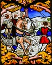 Three Kings - Stained Glass in Tours Cathedral Royalty Free Stock Photo