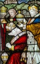 Three Kings stained glass window Royalty Free Stock Photo