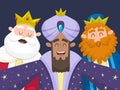 The three Kings taking a selfie Royalty Free Stock Photo