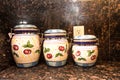 Three Kitchen Canisters With Latches