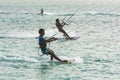 Three kitesurfers Boa Vista Cape Verde