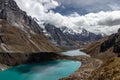 Tres lagunas in the Cordillera Huayhuash, Andes Mountains, Peru