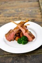 Three lamb cutlets Royalty Free Stock Photo