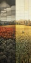 Mosaic-inspired Realism: Captivating Landscape And Cropland Art