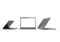 Three laptops in different angles Royalty Free Stock Photo