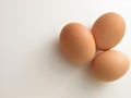 Three Large Brown Eggs