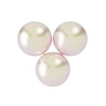 Three large pearls on a white background. 3D rendering