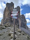 Three Lavaredo\'s Peaks Dolomites Royalty Free Stock Photo