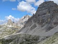 Three Lavaredo\'s Peaks Dolomites wonderful landascape Royalty Free Stock Photo