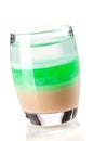 Three layered shot drink Royalty Free Stock Photo