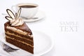 Three Layers Chocolate Cake and espresso Coffee