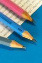 Three lead-pencils Royalty Free Stock Photo
