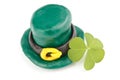 Three leaf clover and Green Leprechaun Hat