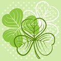 Three leaf clover illustration Royalty Free Stock Photo