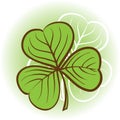 Three leaf clover illustration Royalty Free Stock Photo