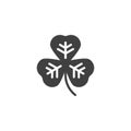 Three leaf clover vector icon Royalty Free Stock Photo