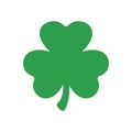 Three leaf clover. Vector icon. St Patricks day. Clover silhouette. Royalty Free Stock Photo