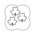 three-leaf clovers. Vector illustration decorative design Royalty Free Stock Photo