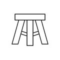 Three Legged stool outline icon