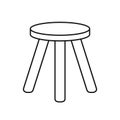 Three legged stool. Royalty Free Stock Photo