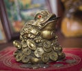 Three legged toad with gold coin