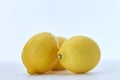 Three Lemons isolated on white Background Royalty Free Stock Photo