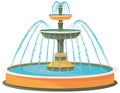 Three-level water fountain