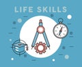 three life skills icons