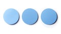 Three light blue circles minimalist background Royalty Free Stock Photo