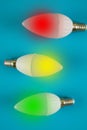 Three light bulb Royalty Free Stock Photo