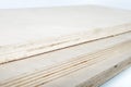 Three light plywood boards stacked Royalty Free Stock Photo