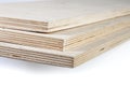 Three light plywood boards stacked Royalty Free Stock Photo